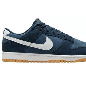 Nike Men's Dunk Low Shoes sz 7.5 Boys Nike Sneakers Navy Suede